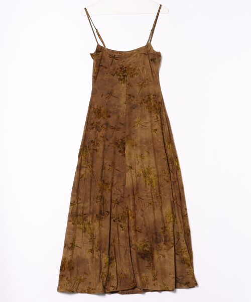 Desigual(デシグアル)の「Floral Flock Camisole Dress / フローラルフロックキャミソールドレス 結婚式 二次会 フォーマル(ワンピース・レディース・ブラウン・L/XL/S/M/XS)」の2枚目の写真
