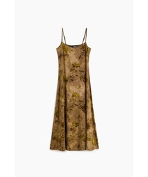 Floral Flock Camisole Dress / フローラルフロックキャミソールドレス 結婚式 二次会 フォーマル