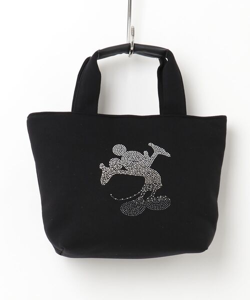 1PIU1UGUALE3 RELAX (ウノピゥウノウグァーレトレ リラックス)の「【1PIU1UGUALE3 RELAX】MICKEY SILHOUETTE GRADATION LINESTONE BAG(ショルダーバッグ・メンズ・グレー/ブラック・FREE)」の1枚目の写真