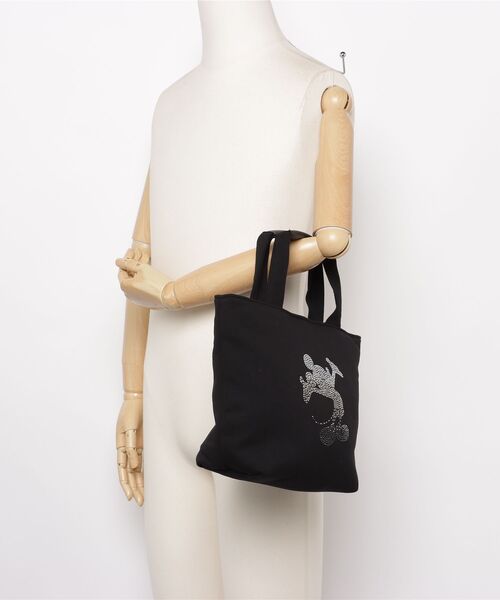1PIU1UGUALE3 RELAX (ウノピゥウノウグァーレトレ リラックス)の「【1PIU1UGUALE3 RELAX】MICKEY SILHOUETTE GRADATION LINESTONE BAG(ショルダーバッグ・メンズ・グレー/ブラック・FREE)」の6枚目の写真