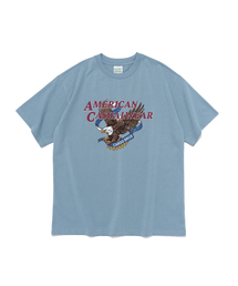 リバティウィンググラフィック半袖Tシャツ(スカイブルー)