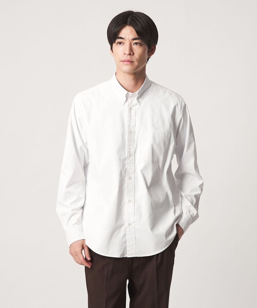 green label relaxing(グリーンレーベルリラクシング)の「MULTI FUNCTION ピンオックス ボタンダウン 長袖シャツ -UVカット・吸水速乾・遮熱-(シャツ/ブラウス・メンズ・ライトブルー/ライトグレー/ネイビー/ホワイト・L/M/XL/S)」の2枚目の写真