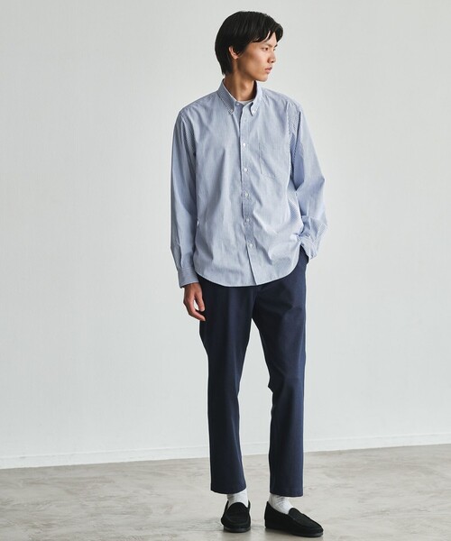 green label relaxing(グリーンレーベルリラクシング)の「MULTI FUNCTION ピンオックス ボタンダウン 長袖シャツ -UVカット・吸水速乾・遮熱-(シャツ/ブラウス・メンズ・ライトブルー/ライトグレー/ネイビー/ホワイト・L/M/XL/S)」の6枚目の写真