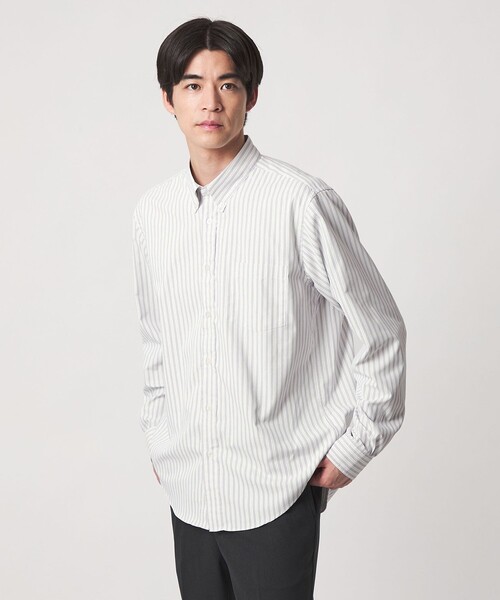 green label relaxing(グリーンレーベルリラクシング)の「MULTI FUNCTION ピンオックス ボタンダウン 長袖シャツ -UVカット・吸水速乾・遮熱-(シャツ/ブラウス・メンズ・ライトブルー/ライトグレー/ネイビー/ホワイト・L/M/XL/S)」の7枚目の写真