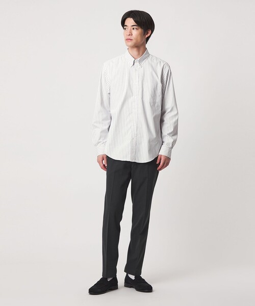 green label relaxing(グリーンレーベルリラクシング)の「MULTI FUNCTION ピンオックス ボタンダウン 長袖シャツ -UVカット・吸水速乾・遮熱-(シャツ/ブラウス・メンズ・ライトブルー/ライトグレー/ネイビー/ホワイト・L/M/XL/S)」の8枚目の写真