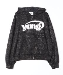yung logo lam_ mall zip hoodie