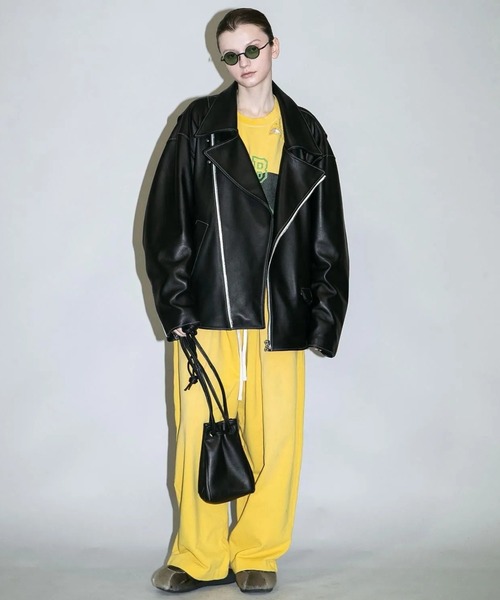 my beautiful landlet(マイビューティフルランドレット)の「【my beautiful landlet】CHROME FREE LAMB LEATHER RIDERS JACKET(ライダースジャケット・メンズ・ブラック/ホワイト・0/1/2)」の7枚目の写真