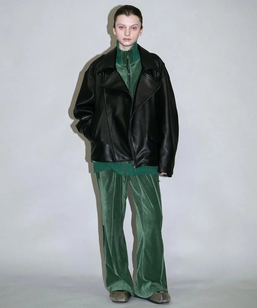 my beautiful landlet(マイビューティフルランドレット)の「【my beautiful landlet】CHROME FREE LAMB LEATHER RIDERS JACKET(ライダースジャケット・メンズ・ブラック/ホワイト・0/1/2)」の15枚目の写真