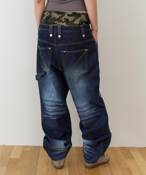 THEVINYLHOUSE(ザバイニルハウス)の「TRUNK LAYERED LOOSE PANTS BLUE(デニムパンツ・メンズ・その他・SMALL)」の2枚目の写真
