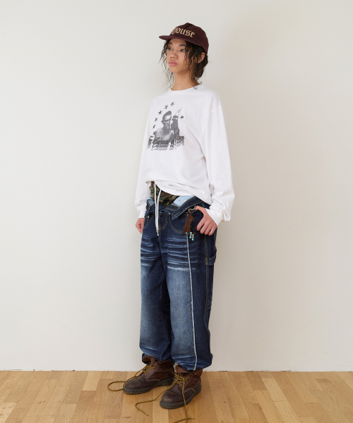 THEVINYLHOUSE(ザバイニルハウス)の「TRUNK LAYERED LOOSE PANTS BLUE(デニムパンツ・メンズ・その他・SMALL)」の6枚目の写真