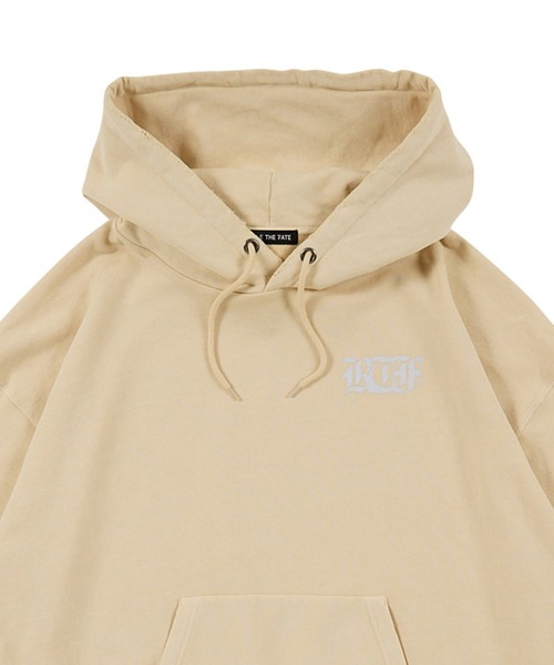 RULE THE FATE(ルールザフェイト)の「RTF DUSTY TYPE SWEAT HOODIE/ダスティータイプスウェットフーディー(Tシャツ/カットソー・メンズ・ベージュ/ブラック・1/2)」の7枚目の写真