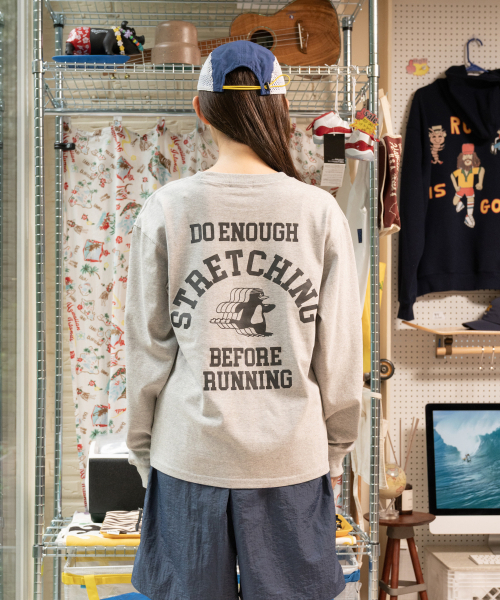 BIGWAVE COLLECTIVE(ビッグウェーブコレクティブ)の「ストレッチ ペンギン ラナーズ 長袖Tシャツ (スポーツグレー)(Tシャツ/カットソー・レディース・その他・MEDIUM/X-LARGE)」の4枚目の写真