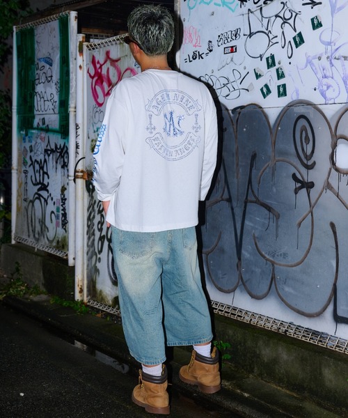 A'GEM9(エージェムナイン)の「A'GEM/9 × .kom 『A'GEM/9/エージェムナイン』ラインストーンロゴロングスリーブ(Tシャツ/カットソー・レディース・ホワイト/ブラック・FREE)」の22枚目の写真
