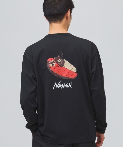 NANGA（ナンガ）の「ナンガ NANGA NANGA Midnight Hug L/S TEE（Tシャツ/カットソー・メンズ・ホワイト/ブラック・LL/M/L）」の2枚目の写真