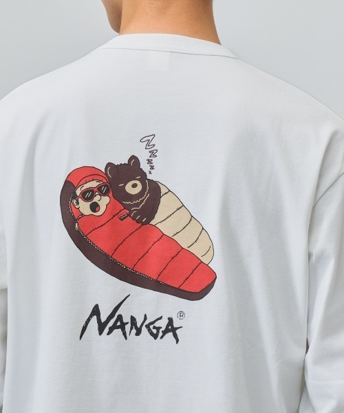 NANGA（ナンガ）の「ナンガ NANGA NANGA Midnight Hug L/S TEE（Tシャツ/カットソー・メンズ・ホワイト/ブラック・LL/M/L）」の6枚目の写真