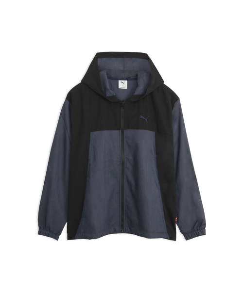 PUMA（プーマ）の「PUMA プーマ メンズ ESS エレベーテッド デニム ライク ウーブン ジャケット（ブルゾン・メンズ・ブラック/ネイビー・X-LARGE/XX-LARGE/LARGE/MEDIUM/SMALL）」の2枚目の写真