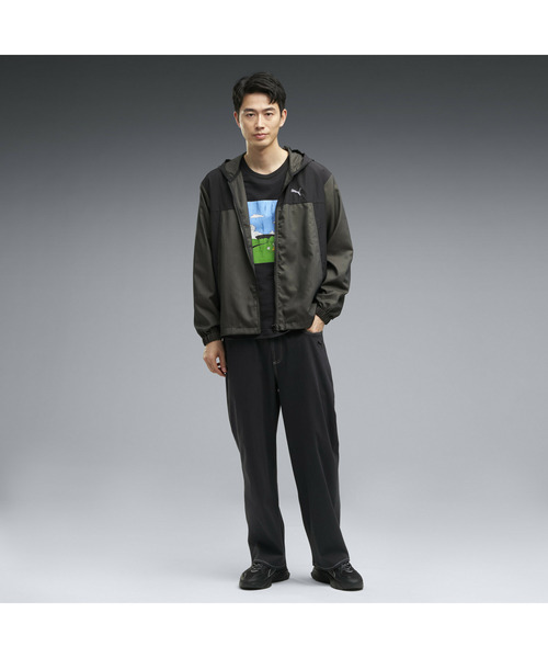 PUMA（プーマ）の「PUMA プーマ メンズ ESS エレベーテッド デニム ライク ウーブン ジャケット（ブルゾン・メンズ・ブラック/ネイビー・X-LARGE/XX-LARGE/LARGE/MEDIUM/SMALL）」の4枚目の写真