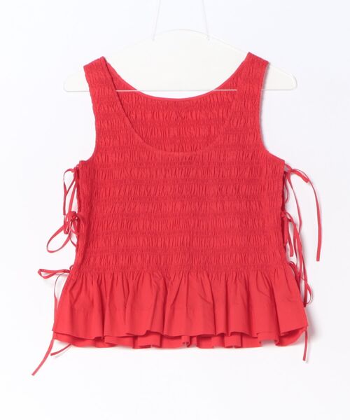 GANNI（ガニー）の「Cotton Poplin Smock Tie String W0904（Tシャツ/カットソー・メンズ・レッド・36）」の2枚目の写真