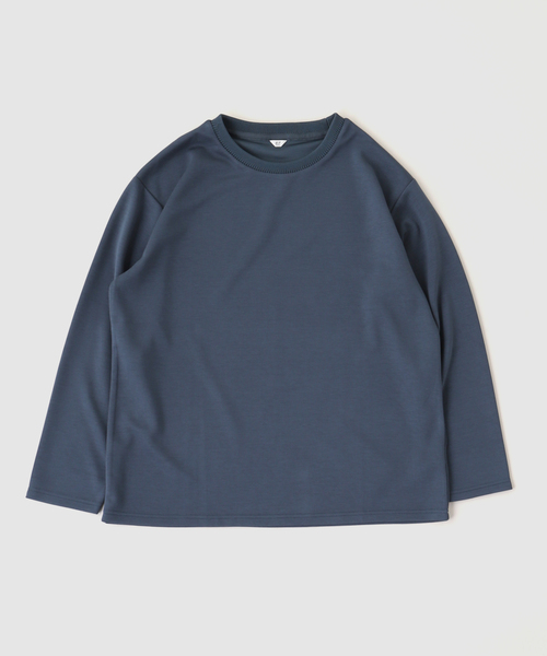 417 EDIFICE(フォーワンセブンエディフィス)の「ネックジャガード L/S Tシャツ(Tシャツ/カットソー・メンズ・ブラウン/ネイビー/ライトグレー/アーミー・SMALL/LARGE/MEDIUM)」の3枚目の写真
