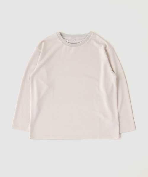 417 EDIFICE(フォーワンセブンエディフィス)の「ネックジャガード L/S Tシャツ(Tシャツ/カットソー・メンズ・ブラウン/ネイビー/ライトグレー/アーミー・SMALL/LARGE/MEDIUM)」の1枚目の写真