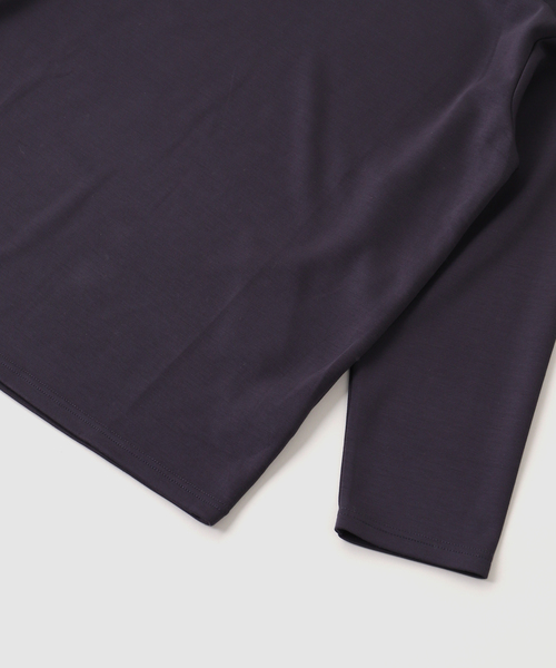 417 EDIFICE(フォーワンセブンエディフィス)の「ネックジャガード L/S Tシャツ(Tシャツ/カットソー・メンズ・ブラウン/ネイビー/ライトグレー/アーミー・SMALL/LARGE/MEDIUM)」の9枚目の写真
