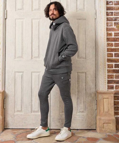No Rain No Rainbow(ノーレインノーレインボー)の「mpa4235- embossed jacquard knit hoodie ジャカードニットパーカー(NR26W-04)(パーカー・メンズ・ブラック/ブルー/グレー・S/M/L/XL)」の14枚目の写真