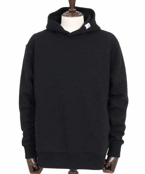 No Rain No Rainbow(ノーレインノーレインボー)の「mpa4235- embossed jacquard knit hoodie ジャカードニットパーカー(NR26W-04)(パーカー・メンズ・ブラック/ブルー/グレー・S/M/L/XL)」の17枚目の写真