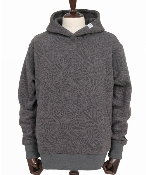 No Rain No Rainbow(ノーレインノーレインボー)の「mpa4235- embossed jacquard knit hoodie ジャカードニットパーカー(NR26W-04)(パーカー・メンズ・ブラック/ブルー/グレー・S/M/L/XL)」の18枚目の写真