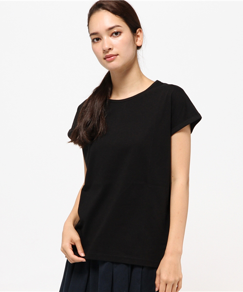 SHIPS Days(シップスデイズ)の「SHIPS Days STANDARD: ソフトコットンルーズTシャツ□(Tシャツ/カットソー・レディース・ネイビー/ホワイト/ライトグレー/ブラック/オリーブ・S~M/M~L)」の17枚目の写真