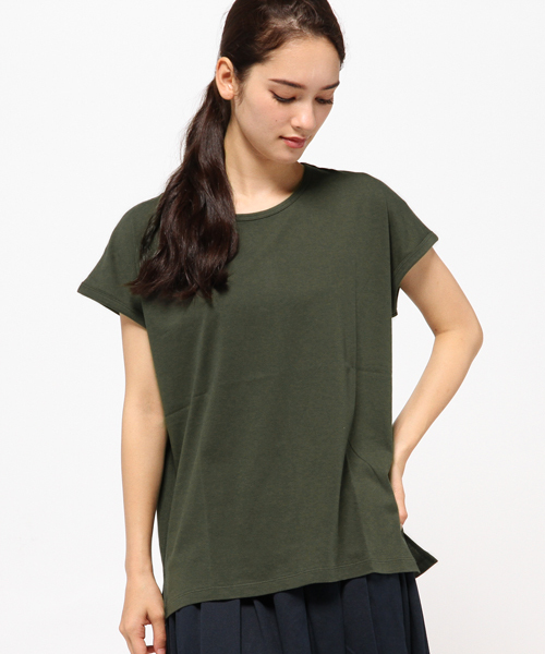 SHIPS Days(シップスデイズ)の「SHIPS Days STANDARD: ソフトコットンルーズTシャツ□(Tシャツ/カットソー・レディース・ネイビー/ホワイト/ライトグレー/ブラック/オリーブ・S~M/M~L)」の18枚目の写真