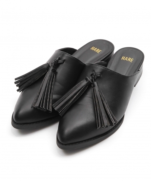 HARE（ハレ）の「タッセルスリッパサンダル(HARE)（サンダル・レディース・ブラック/シルバー・LARGE/MEDIUM）」の8枚目の写真