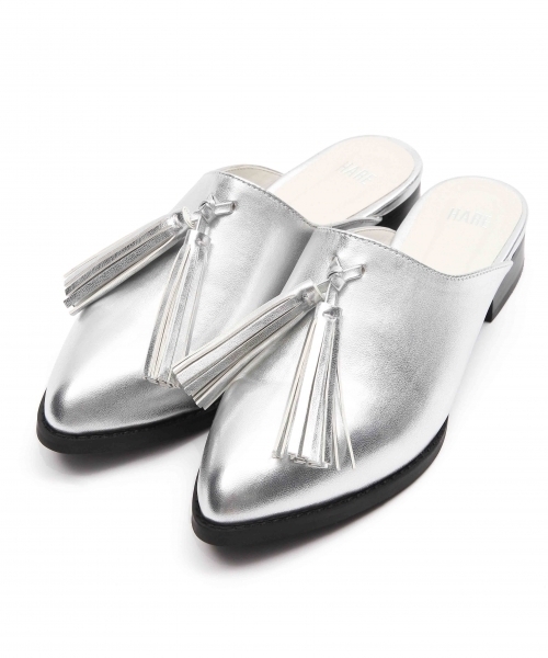 HARE（ハレ）の「タッセルスリッパサンダル(HARE)（サンダル・レディース・ブラック/シルバー・LARGE/MEDIUM）」の9枚目の写真