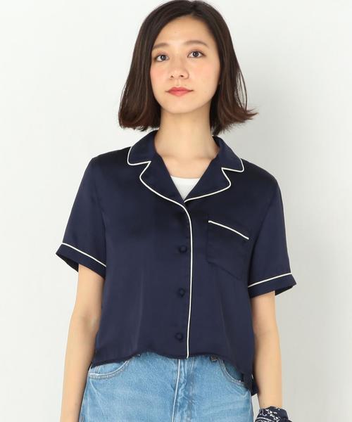 Another Edition(アナザーエディション)の「トリミングシャツ/AEMFC TRM SHT●(シャツ/ブラウス・レディース・ネイビー・FREE)」の3枚目の写真