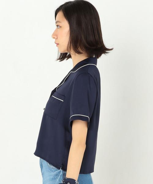 Another Edition(アナザーエディション)の「トリミングシャツ/AEMFC TRM SHT●(シャツ/ブラウス・レディース・ネイビー・FREE)」の4枚目の写真