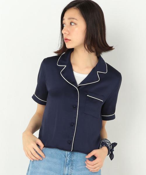 Another Edition(アナザーエディション)の「トリミングシャツ/AEMFC TRM SHT●(シャツ/ブラウス・レディース・ネイビー・FREE)」の8枚目の写真