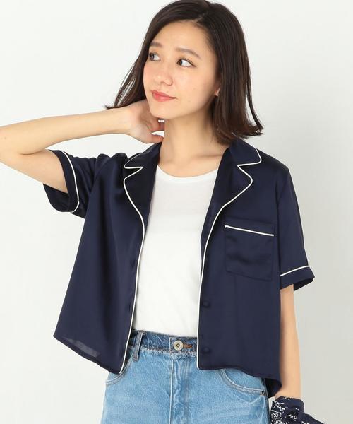 Another Edition(アナザーエディション)の「トリミングシャツ/AEMFC TRM SHT●(シャツ/ブラウス・レディース・ネイビー・FREE)」の13枚目の写真