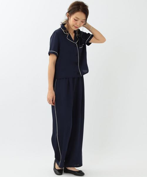 Another Edition(アナザーエディション)の「トリミングシャツ/AEMFC TRM SHT●(シャツ/ブラウス・レディース・ネイビー・FREE)」の14枚目の写真