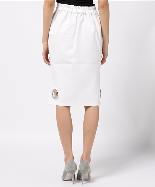 DAMMY（ダミー）の「DAMMY/サイドスリットタイトスカート（スカート・レディース・ブラック/ホワイト・FREE）」の5枚目の写真