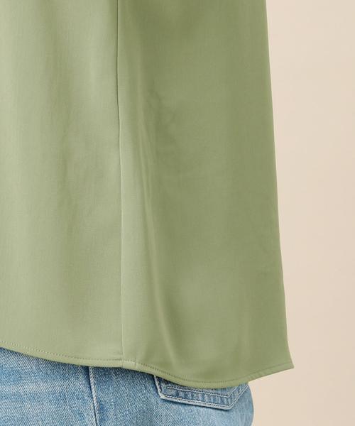 BEAUTY&YOUTH UNITED ARROWS（ビューティーアンドユースユナイテッドアローズ）の「BY マットサテンミリタリースタンドカラーシャツ2 -手洗い可能-◆（シャツ/ブラウス・レディース・オフホワイト/オリーブ/ネイビー・FREE）」の11枚目の写真