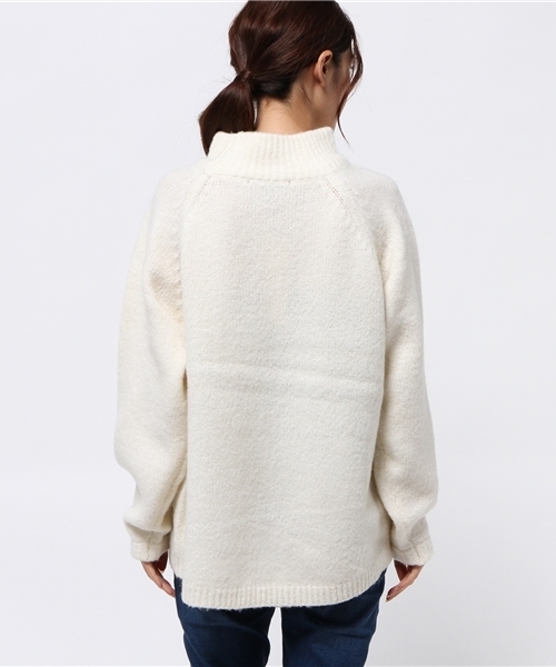 Heather(ヘザー)の「ボトルネックシシュウニット 738569 (ニット/セーター・レディース・ホワイト/ピンク系その他/ダークグレー・FREE)」の6枚目の写真