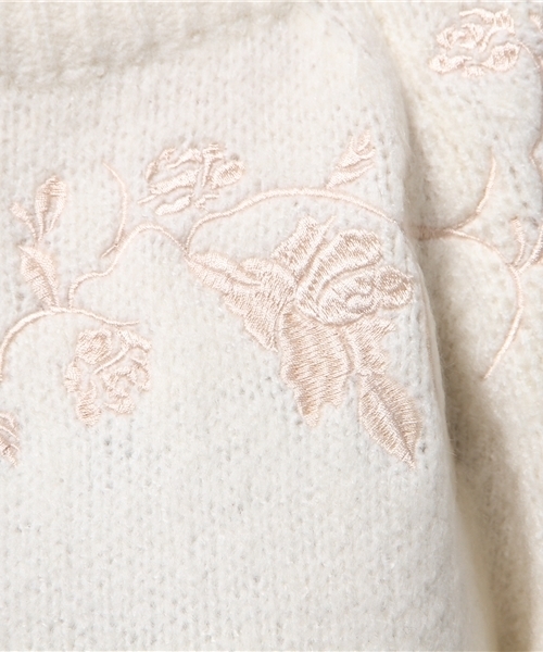 Heather(ヘザー)の「ボトルネックシシュウニット 738569 (ニット/セーター・レディース・ホワイト/ピンク系その他/ダークグレー・FREE)」の10枚目の写真