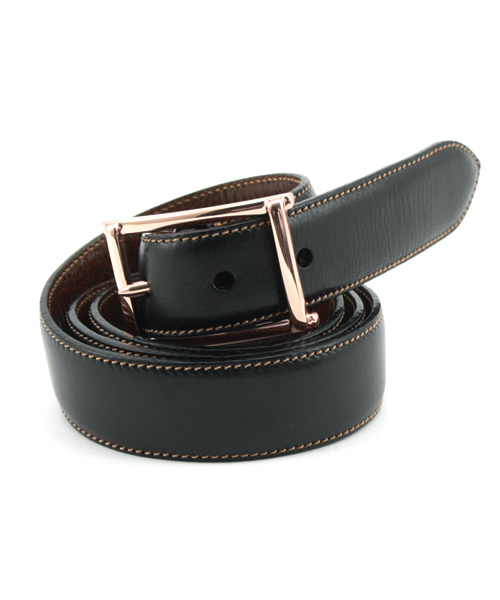 ANDREA GRECO × SHIPS 本革レザーベルト ヘリンボーン｜メンズ 