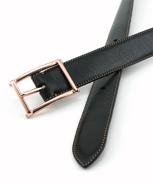 【お正月特価!!】アンドレアグレコ × SHIPS イタリア製 メンズ本革ベルト SHIPS（シップス）の「ANDREA GRECO per SHIPS: PLATE BUKKLE LEATHER