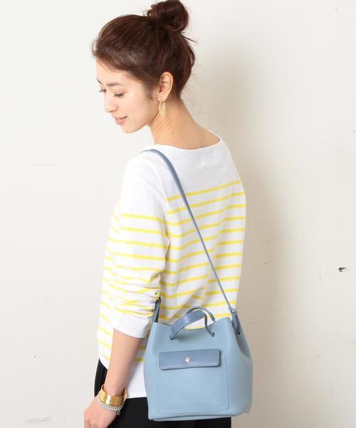 BEAUTY&YOUTH UNITED ARROWS（ビューティーアンドユースユナイテッドアローズ）の「BY∴ フロントポケットショルダーバッグ -3WAY-（ショルダーバッグ・レディース・ベージュ/ライトブルー・FREE）」の12枚目の写真