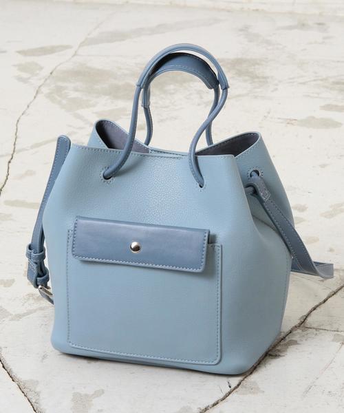 BEAUTY&YOUTH UNITED ARROWS（ビューティーアンドユースユナイテッドアローズ）の「BY∴ フロントポケットショルダーバッグ -3WAY-（ショルダーバッグ・レディース・ベージュ/ライトブルー・FREE）」の13枚目の写真