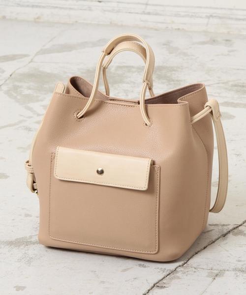 BEAUTY&YOUTH UNITED ARROWS（ビューティーアンドユースユナイテッドアローズ）の「BY∴ フロントポケットショルダーバッグ -3WAY-（ショルダーバッグ・レディース・ベージュ/ライトブルー・FREE）」の14枚目の写真