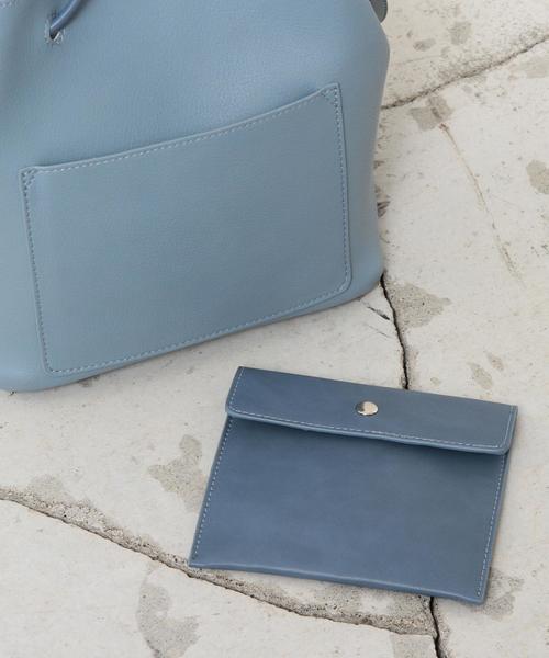 BEAUTY&YOUTH UNITED ARROWS（ビューティーアンドユースユナイテッドアローズ）の「BY∴ フロントポケットショルダーバッグ -3WAY-（ショルダーバッグ・レディース・ベージュ/ライトブルー・FREE）」の3枚目の写真