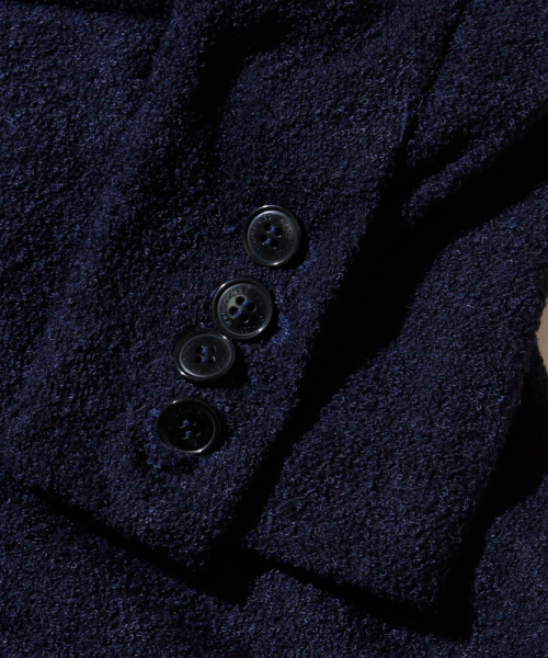 1PIU1UGUALE3  RELAX （ウノピゥウノウグァーレトレ リラックス）の「1PIU1UGUALE3 RELAX(ウノピゥウノウグァーレトレ)パイルテーラードジャケット（テーラードジャケット・メンズ・ブラック/ホワイト/ブラック×ホワイト/ネイビー/グレー・SMALL/MEDIUM/LARGE/X-LARGE/XX-LARGE）」の9枚目の写真