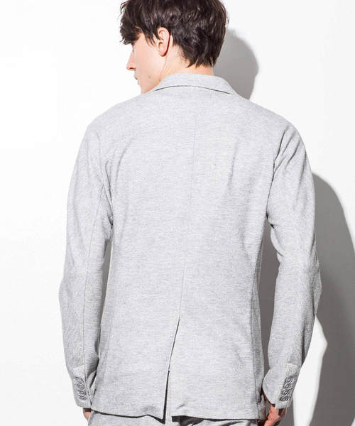 1PIU1UGUALE3  RELAX （ウノピゥウノウグァーレトレ リラックス）の「1PIU1UGUALE3 RELAX(ウノピゥウノウグァーレトレ)パイルテーラードジャケット（テーラードジャケット・メンズ・ブラック/ホワイト/ブラック×ホワイト/ネイビー/グレー・SMALL/MEDIUM/LARGE/X-LARGE/XX-LARGE）」の7枚目の写真