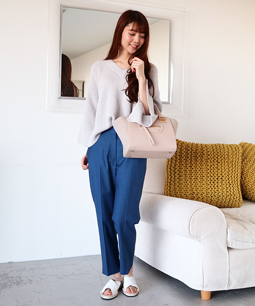 N.（N. Natural Beauty Basic）（エヌエヌナチュラルビューティーベーシック）の「センタープレスパンツ（その他パンツ・レディース・ベージュ/ホワイト/ブラック/ブルー・SMALL/MEDIUM）」の17枚目の写真